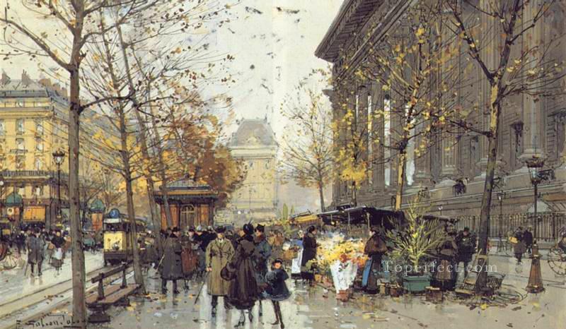 La Madeleine2 Parisian gouache Eugene Galien Laloue Oil Paintings